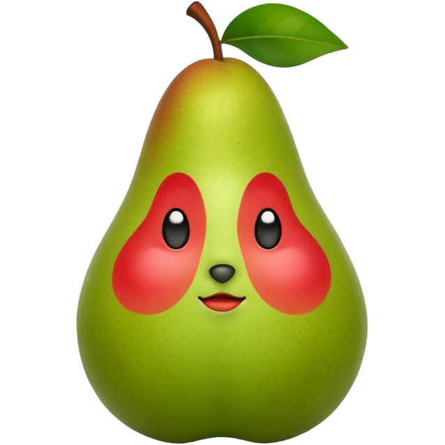pear with red blush  emoji