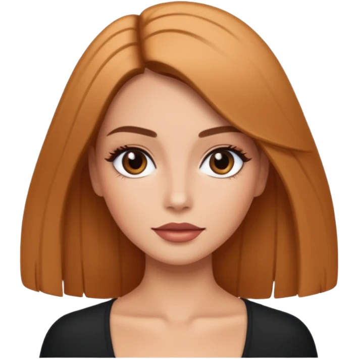 A women with keratin hair emoji
