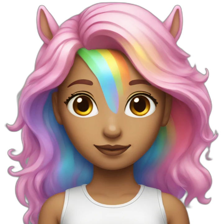Girl-with-rainbow-unicorn emoji