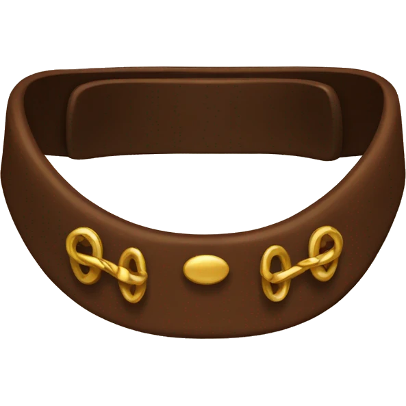 Brown collar with gold  emoji