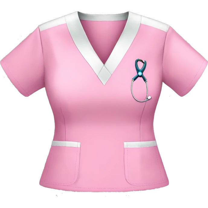 Pink nurse scrub top emoji