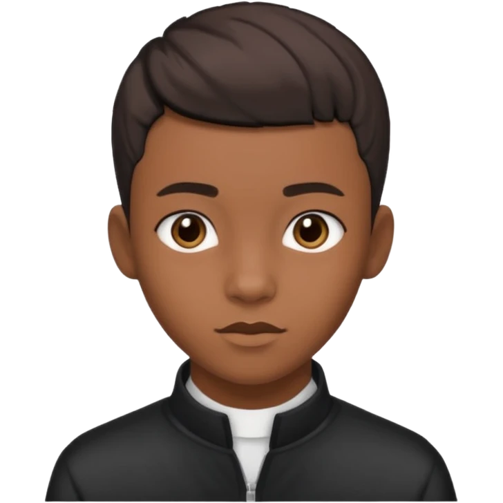 Black seventeen with a taper haircut emoji