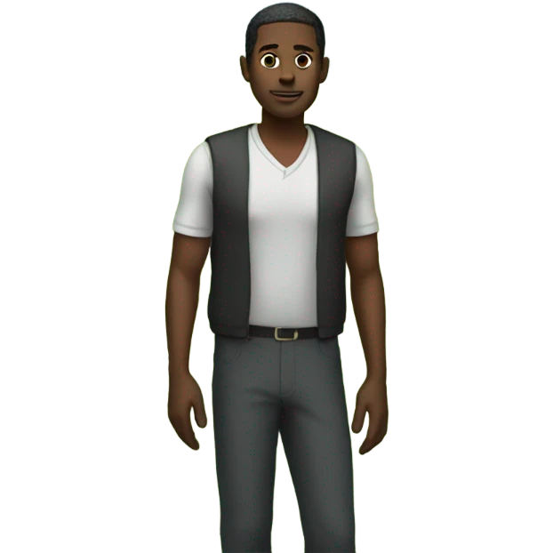 black guy in fiel emoji