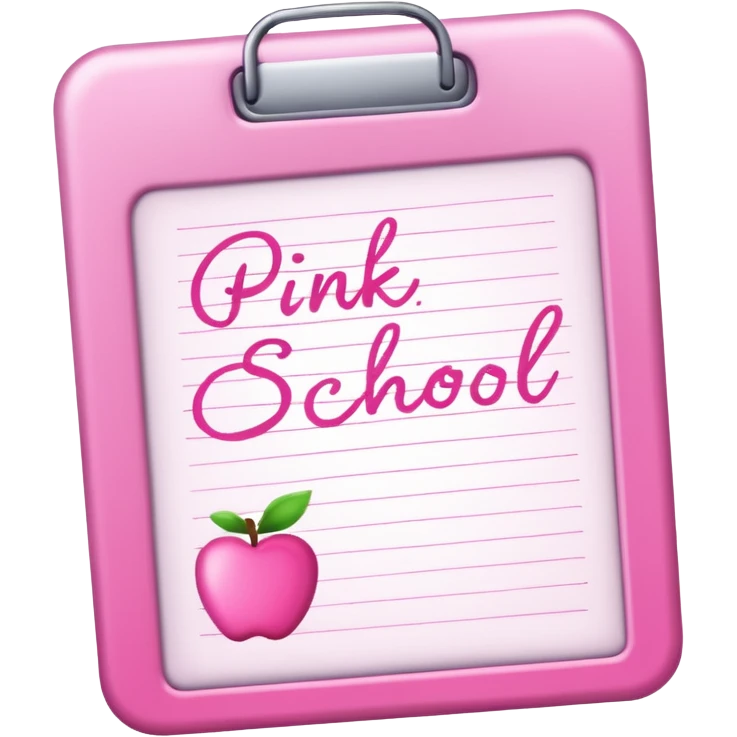 pink school grade card letter emoji