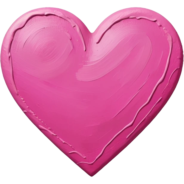 pink heart on canvas paint  emoji
