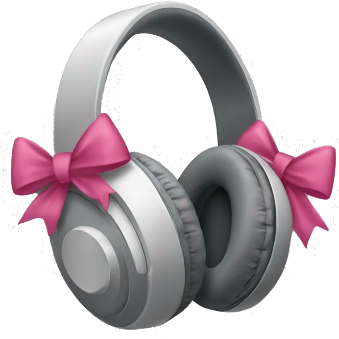 Headphones with bows on the side emoji