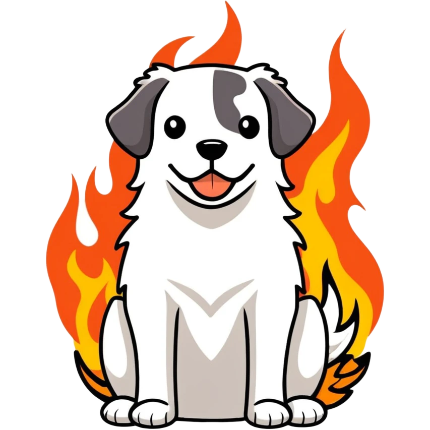 Fire dog emoji