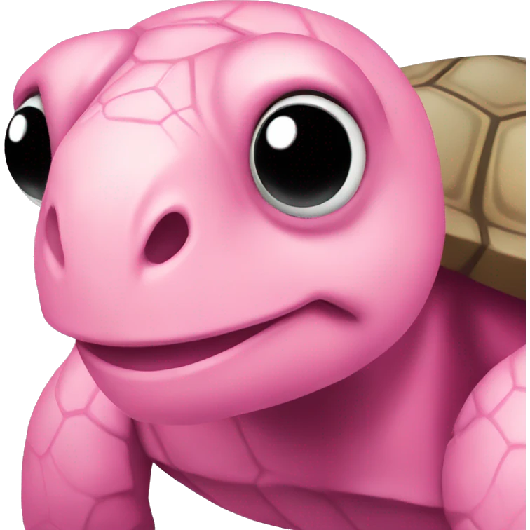a pink turtle emoji