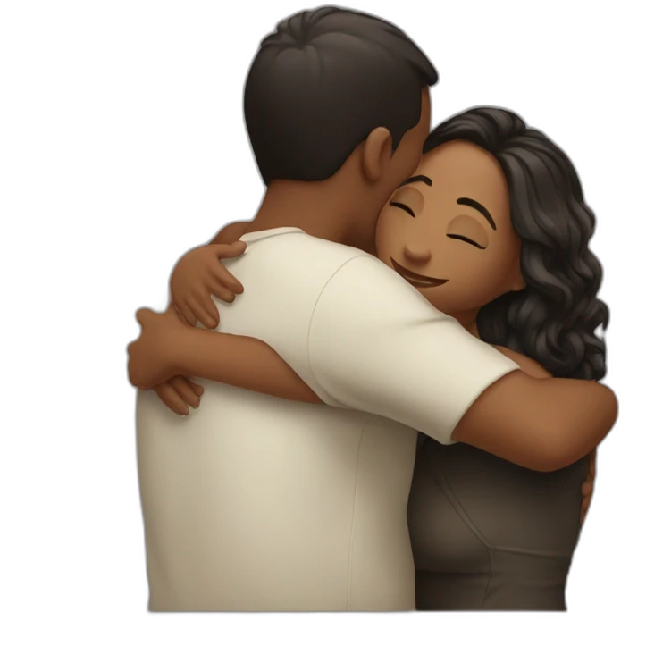Lovers hug emoji