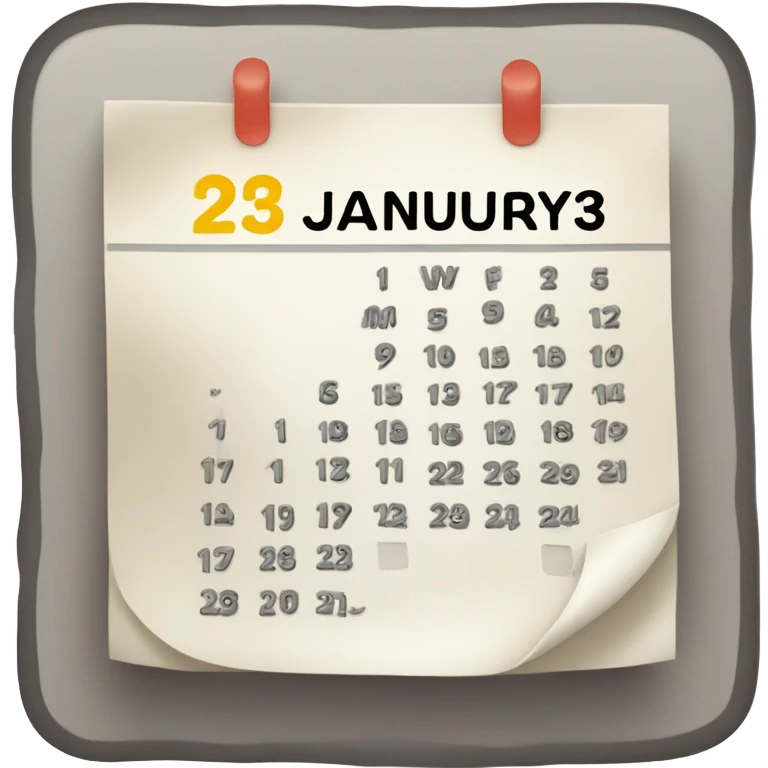 23rd of January  emoji