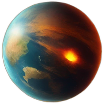 Planet on fire emoji