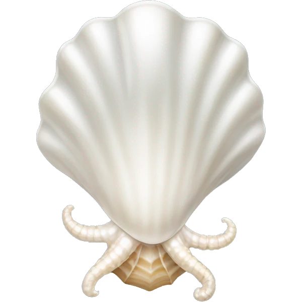 white Pearl shell emoji