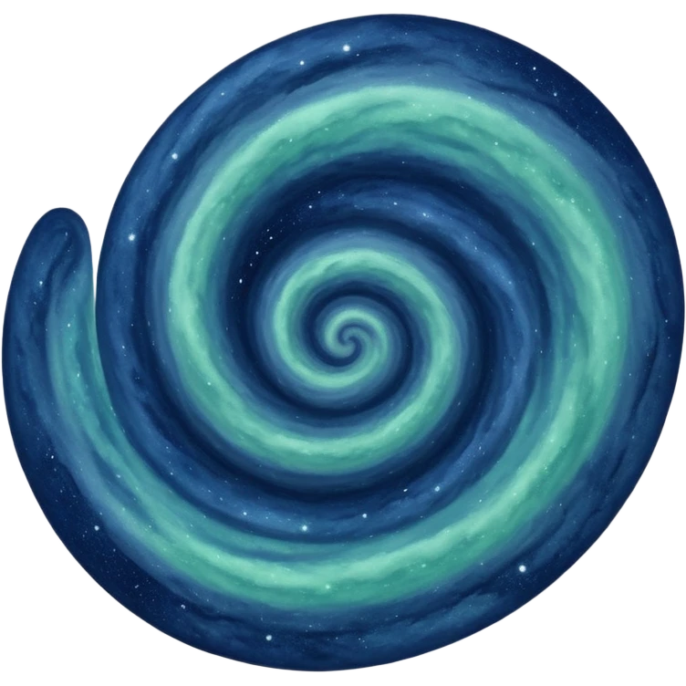 Mint green and dark blue galaxy  emoji