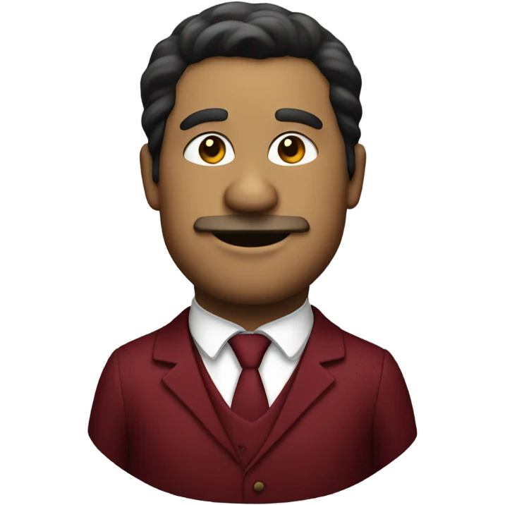 fat banker in dark red velvet suit emoji