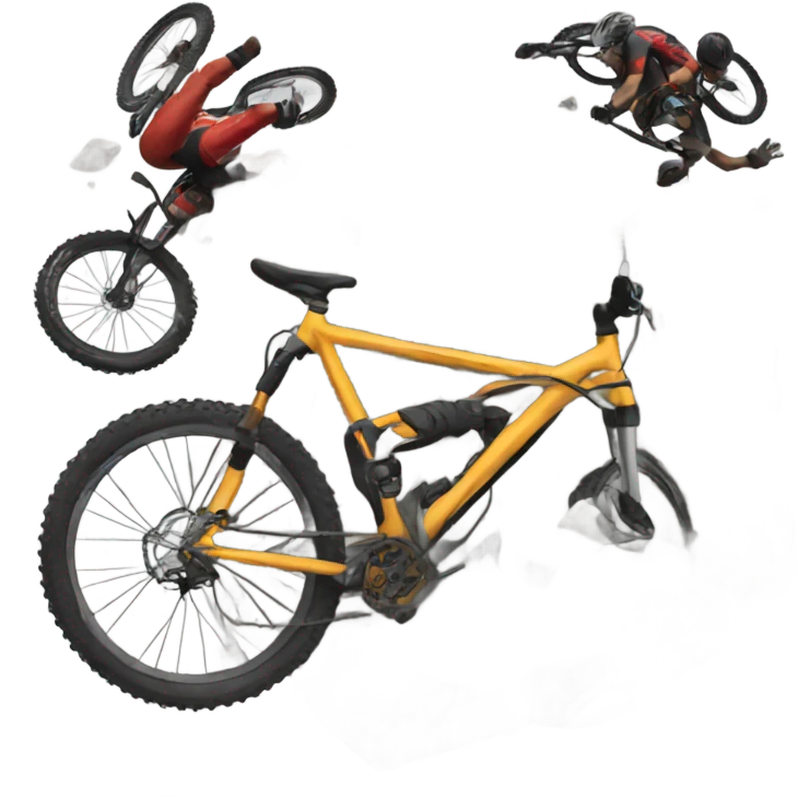 Mountain bike crash  emoji