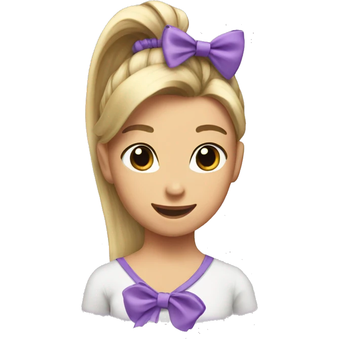 Pony tail with bow  emoji