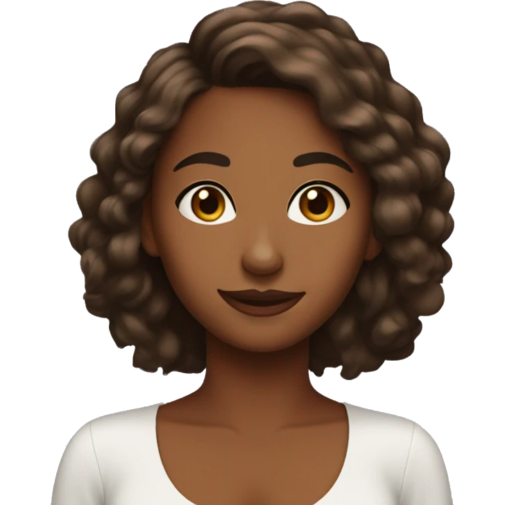 Flirty brown girl emoji