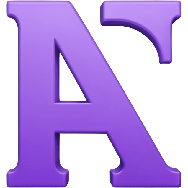 purple letter a emoji