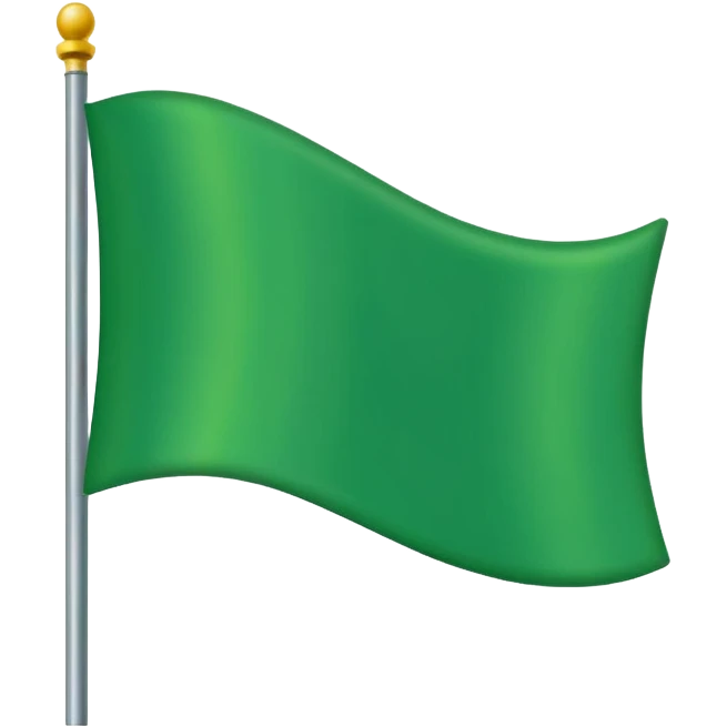 Green flag like a go flag emoji