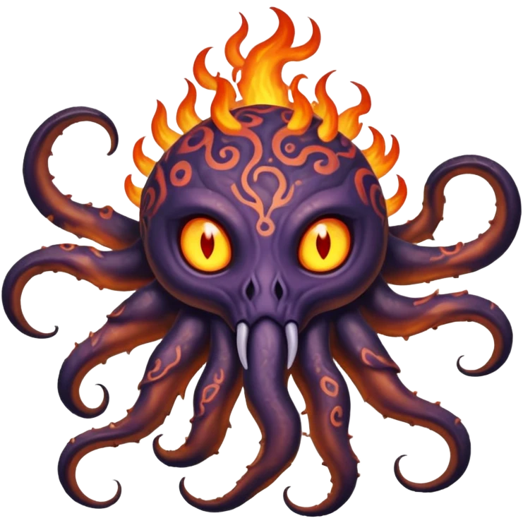 Shiny Fiery Dark Ugly Evil Realistic Glowing Eldritch Horror Cool Edgy Badass Emo Demonic Batty Dusky Punky Aural Bioluminescent Hideous Canine-Litten-Amaura-Salandit-Noibat-Flareon-Fakémon-fusion (full body) with intricate pattern markings emoji