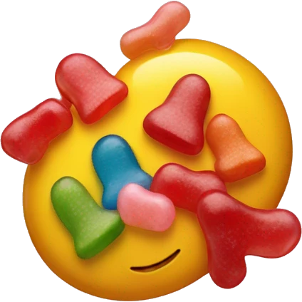 a candie with the Haribo logo on it  emoji