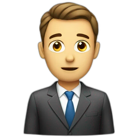 businessman thinking emoji