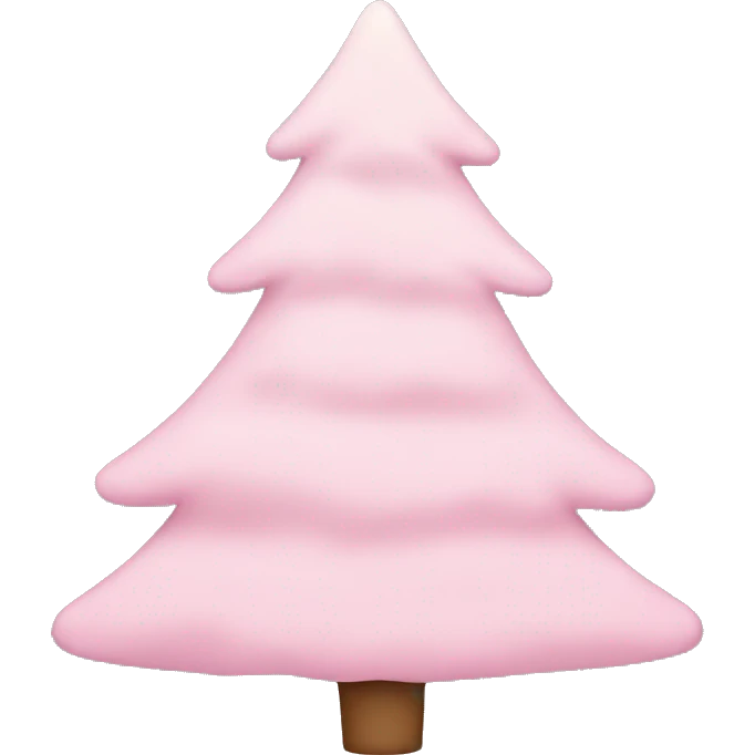 pastel pink christmas tree emoji