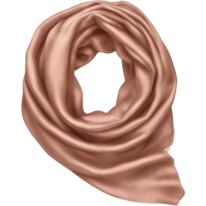 Realistic rose gold scarf emoji