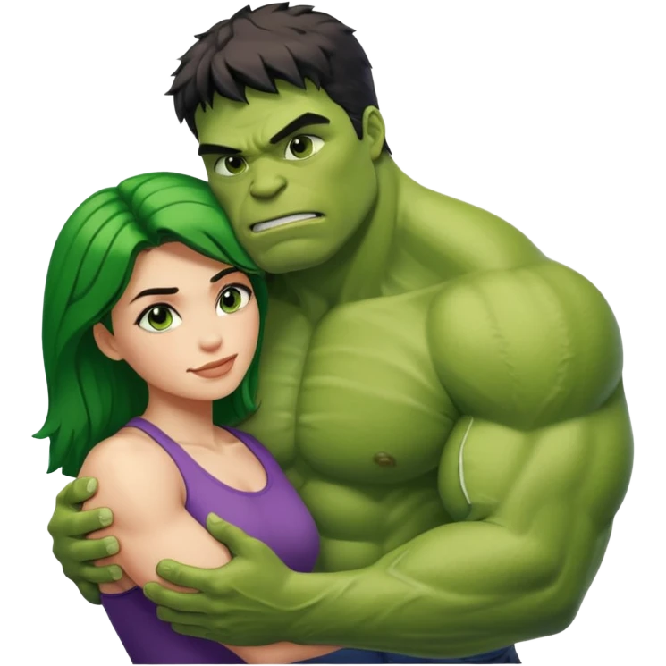 hulk namorando com mulher emoji