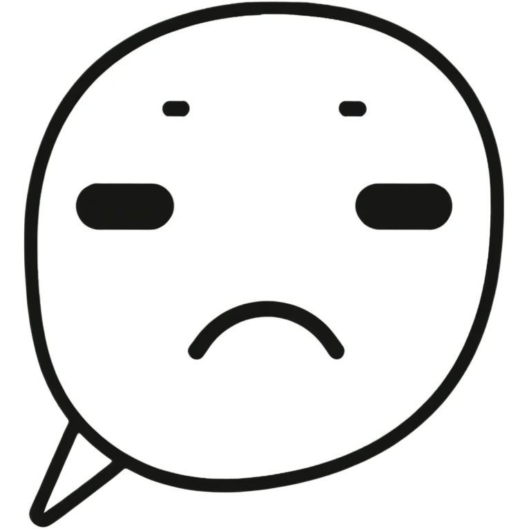 Negative sign, minus symbol with sad face emoji