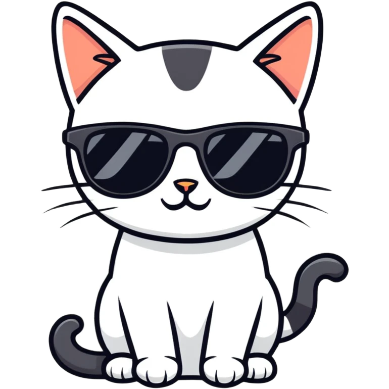 Cat with sunglasses emoji