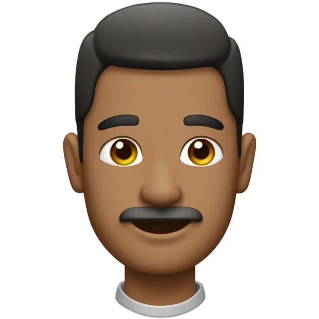Hombre pelón y aretes en las orejas  emoji