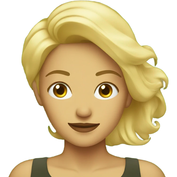 blonde woman laying on grass  emoji