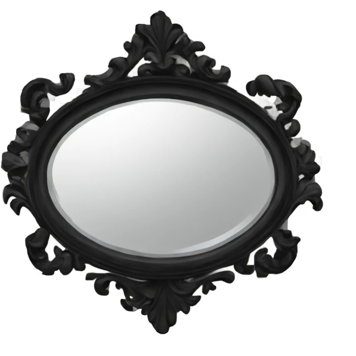 black Vintage mirror  emoji