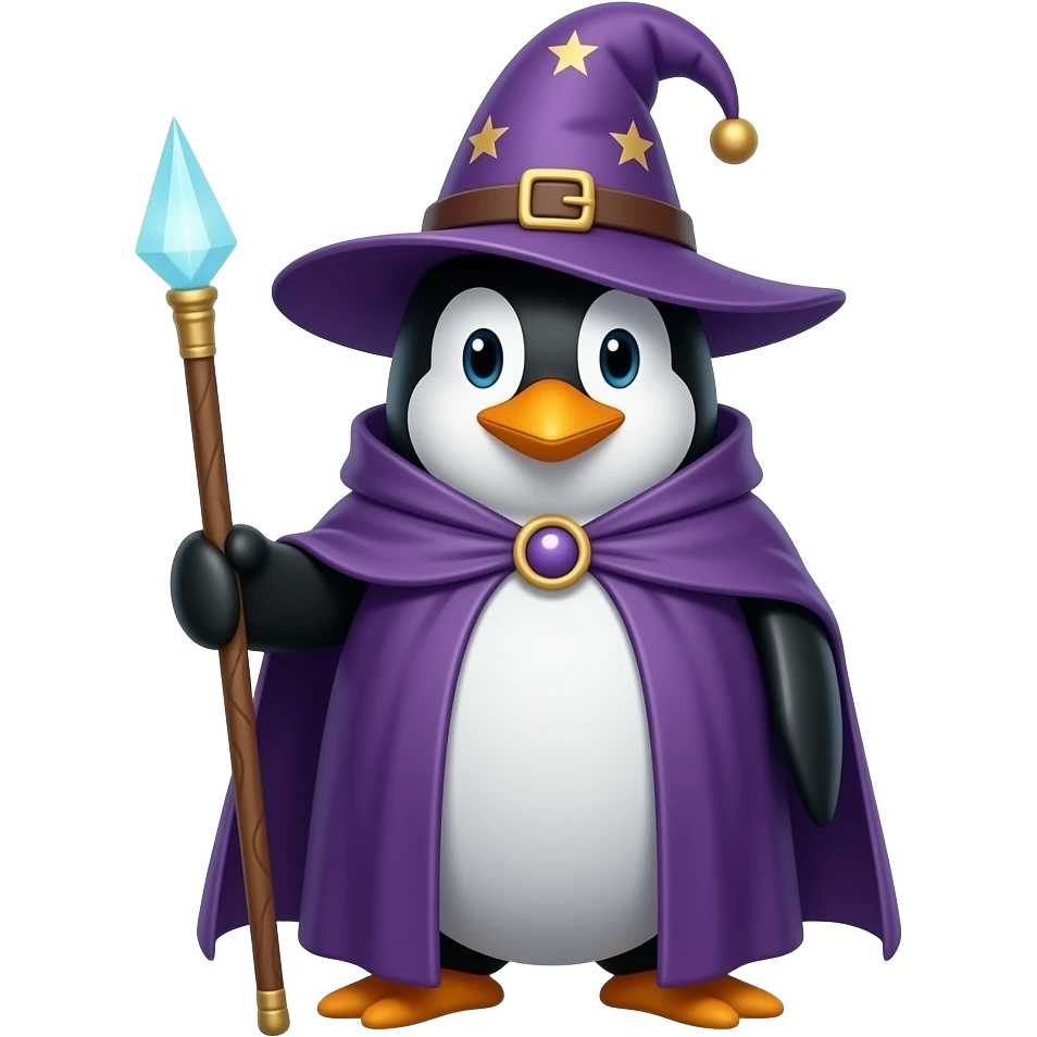 Penguin Wizard emoji