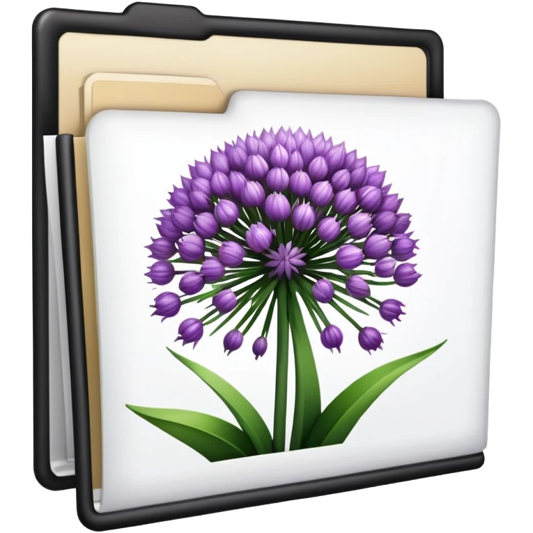 folder with allium flower  picture  emoji