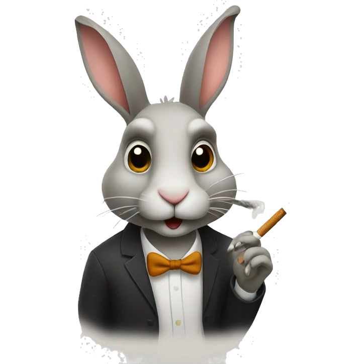 rabbit smoking emoji