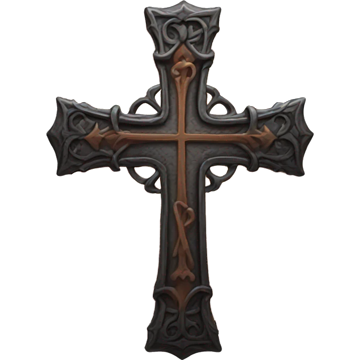 gothic cross orange emoji
