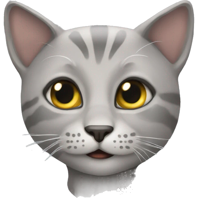 Серая кошка  emoji