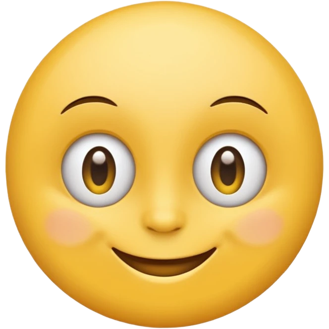 Emoji, yellow round smiling face, curved eyes narrow and snide emoji