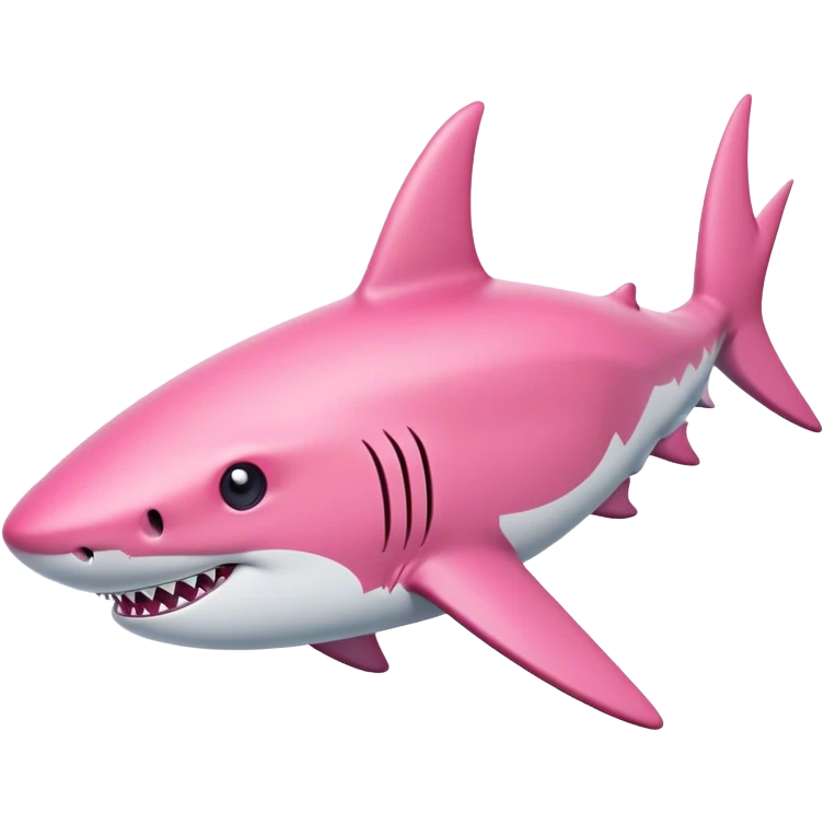 Pink shark emoji