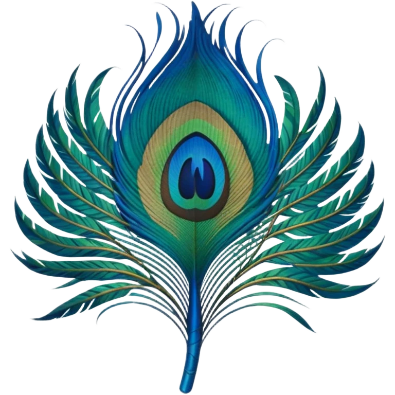 Peacock feather emoji