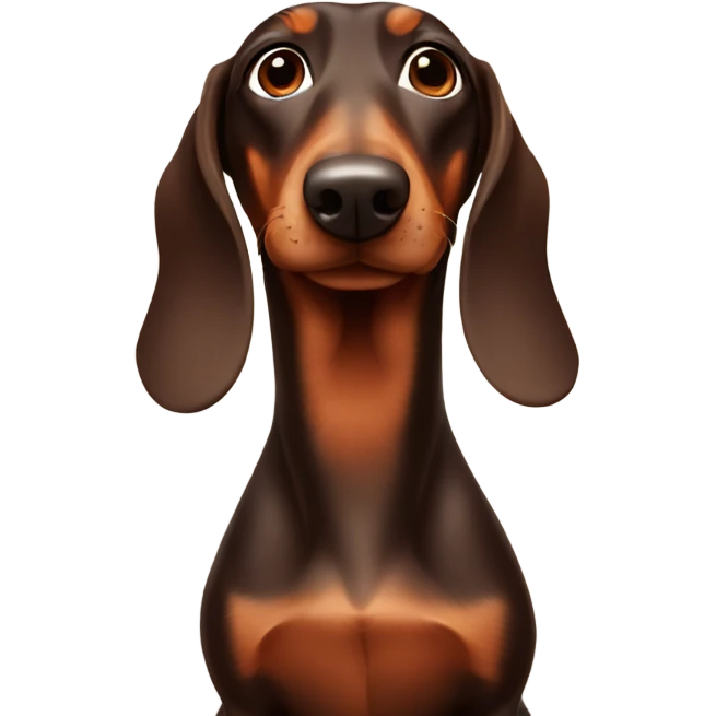 Dachshund chocolate & tan emoji