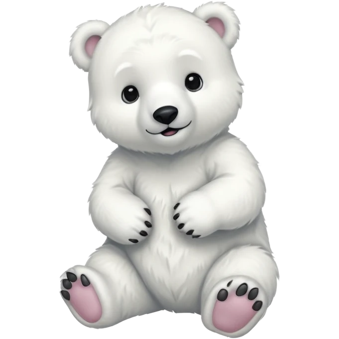 Full body polar bear cub emoji
