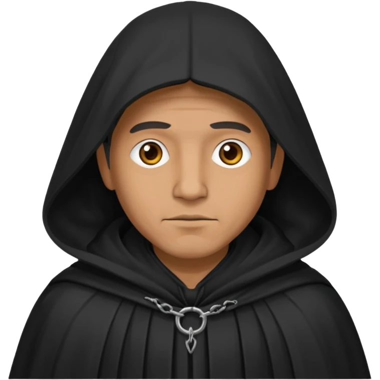 A wandering philosopher in a long black cloak emoji