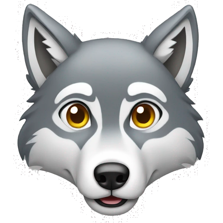 gray wolf confused emoji