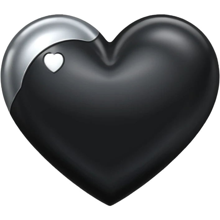 black heart with a silver outline emoji