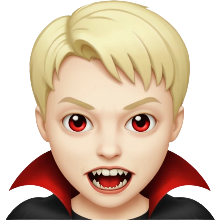 vampire with blonde short hair  emoji