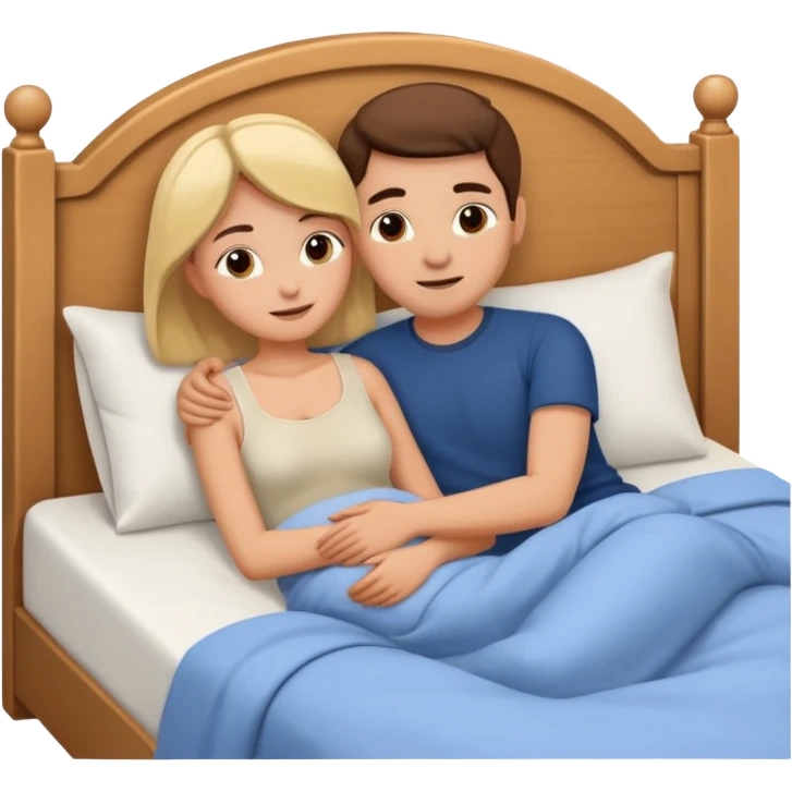 intimate moment on the bed emoji