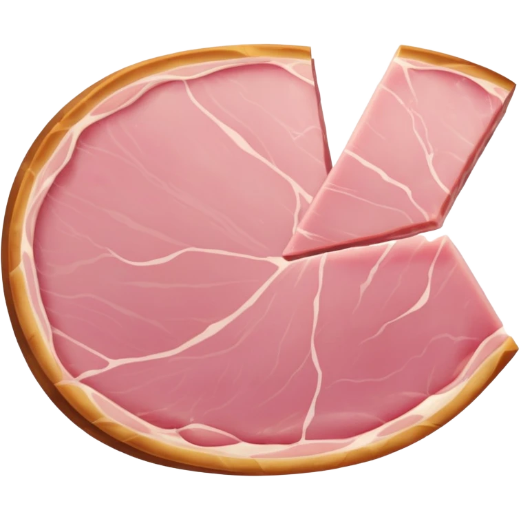 A slice of pink ham meat emoji